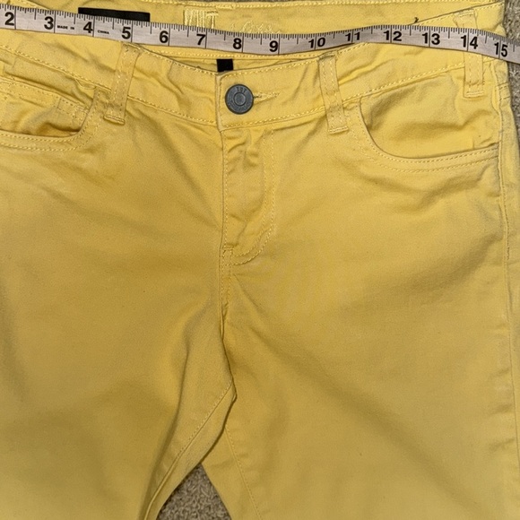 Kut From The Kloth MIA Sunny Yellow Toothpick Skinny Pants 5-Pocket Jeans Sz 6 - Picture 8 of 11